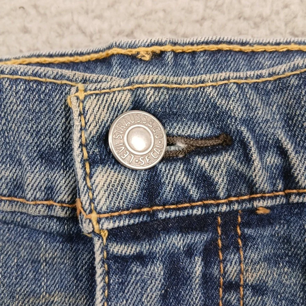 Levi's 514 Straight Fit Jeans Mens 42x32 Medium Wash Blue Denim Classic‎